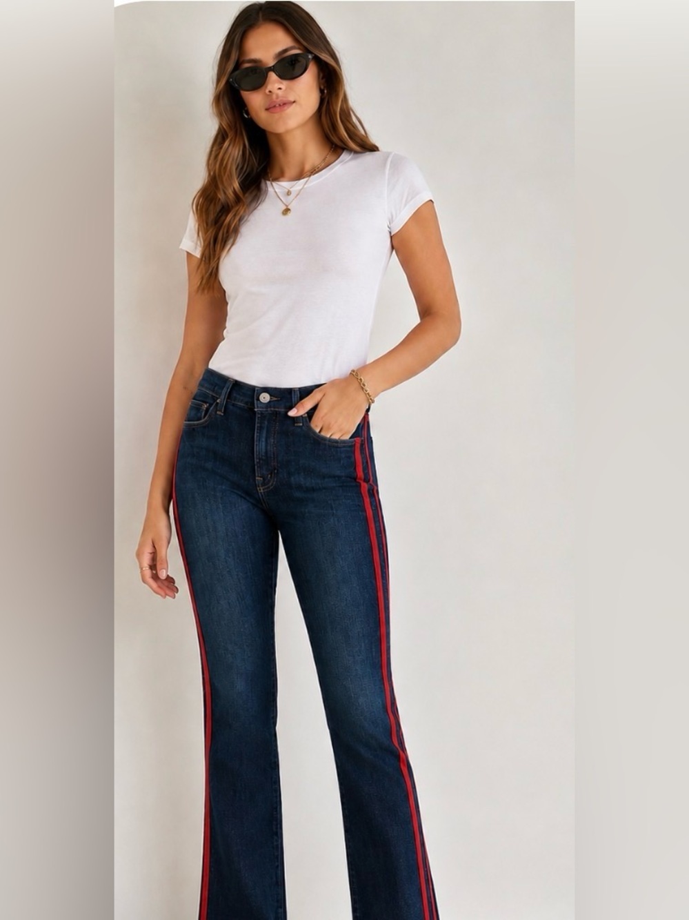 Mother Insider crop step fray with Speed Racer feature - Size 23 + stretch NWT